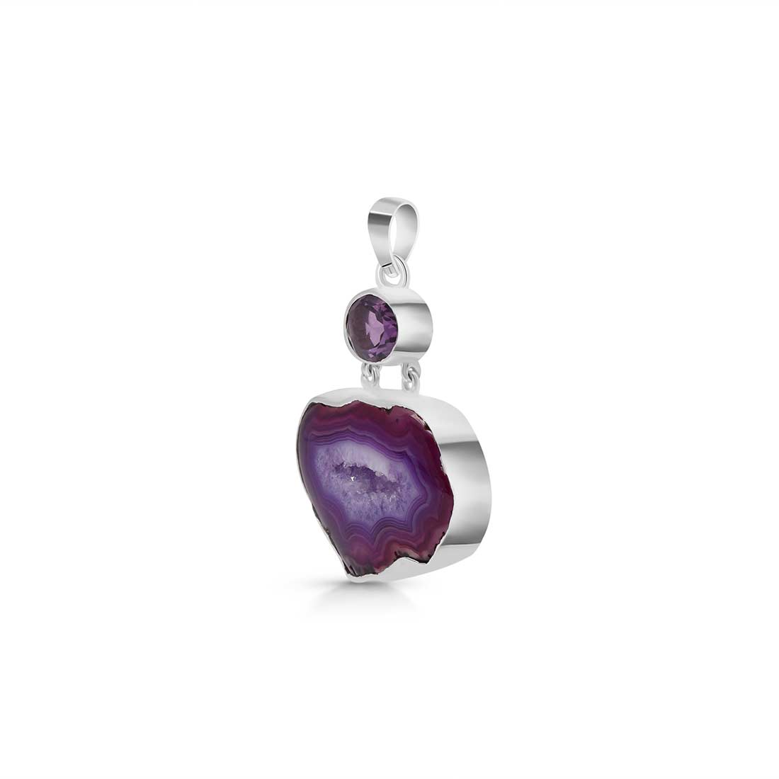 Purple Agate Pendant-(APU-P-26.)